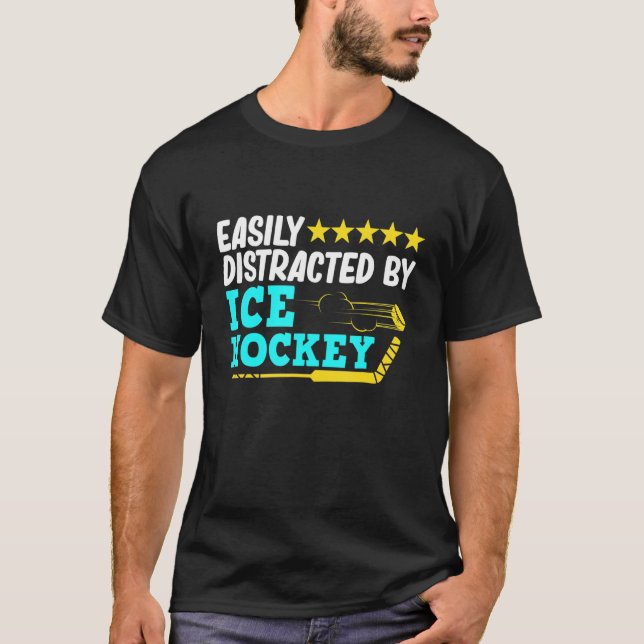 Camiseta Distrado Por El Entrenador De Hockey Sobre Hielo S (Anverso)