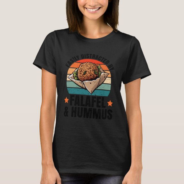 Camiseta Distrado por Falafe y Hummus Levantine Food Che (Anverso)