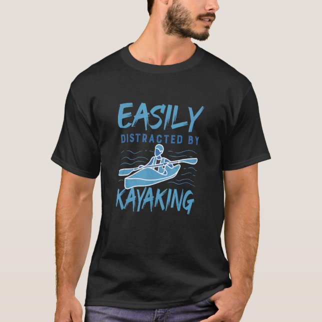 Camiseta Distrado por Kayaking Whitewater Canoe Wildlife (Anverso)
