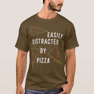 Camiseta Distrado por pizza italiana de comida 