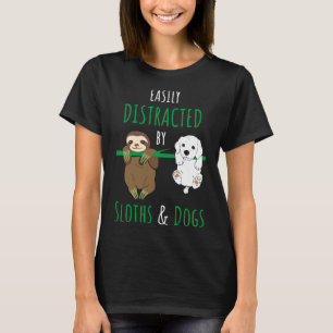 Camiseta Distrado Por Sloths And Dogs Sloth