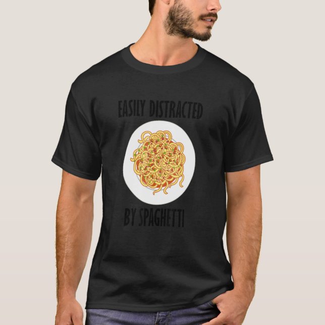 Camiseta Distrado Por Spaghetti Diciendo Pasta De Fideos (Anverso)
