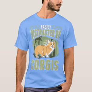 Camiseta Distraído Fácilmente Por Corgis-930