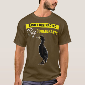 Camiseta Distraído Fácilmente Por Cormorants Divertido Grac