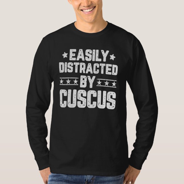 Camiseta Distraído Fácilmente Por Cuscus Animal Cuscus (Anverso)