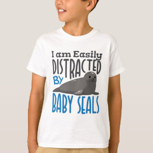 Camiseta Distraído fácilmente por el amante de los sellos p