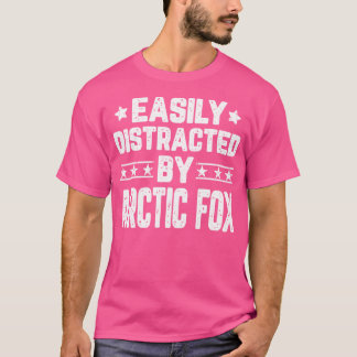 Camiseta Distraído Fácilmente Por El Ártico Fox Funny Arcti