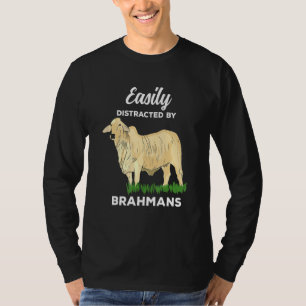 Camiseta Distraído Fácilmente Por El Bovino Brahman Zebu