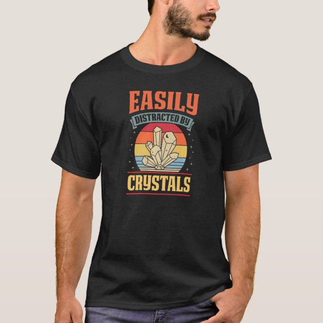 Camiseta Distraído Fácilmente Por El Colector De Cristales  (Anverso)