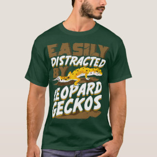 Camiseta Distraído Fácilmente Por El Leopardo Geckos