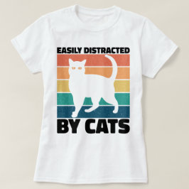 Camiseta Distraído Fácilmente Por Gato Gracioso Del Gatito