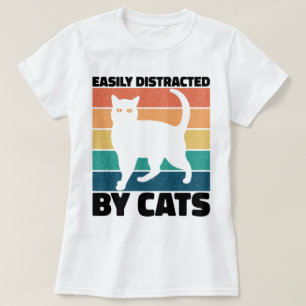 Camiseta Distraído Fácilmente Por Gato Gracioso Del Gatito 