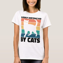 Camiseta Distraído Fácilmente Por Gato Gracioso Del Gatito 