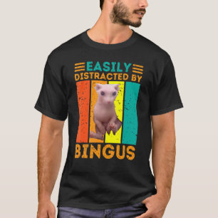 Camiseta Distraído Fácilmente Por Gato Sfinx Sin Cabello De
