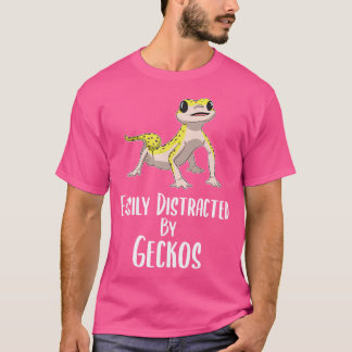 Camiseta Distraído Fácilmente Por Geckos Leopard Gecko Love