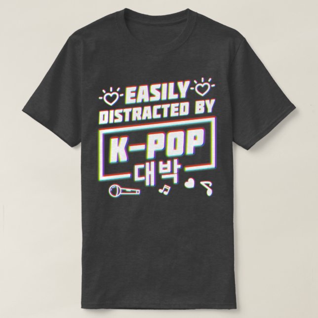 Camiseta Distraído Fácilmente Por KMerch Kdrama (Diseño del anverso)