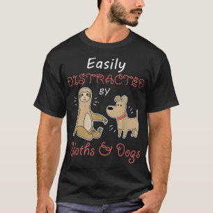 Camiseta Distraído Fácilmente Por Las Llovias Y Los Perros