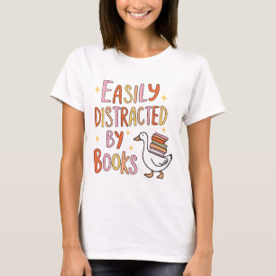 Camiseta Distraído fácilmente por libros
