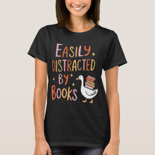 Camiseta Distraído fácilmente por libros