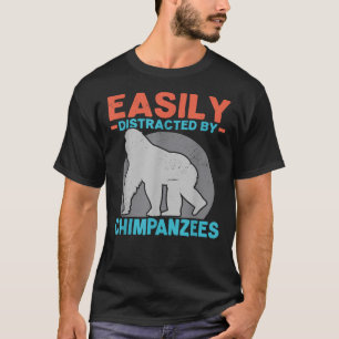 Camiseta Distraído Fácilmente Por Los Chimpancés Chimp Monk