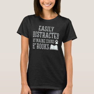 Camiseta Distraído Fácilmente Por Los Grandes Libros Y Cuad
