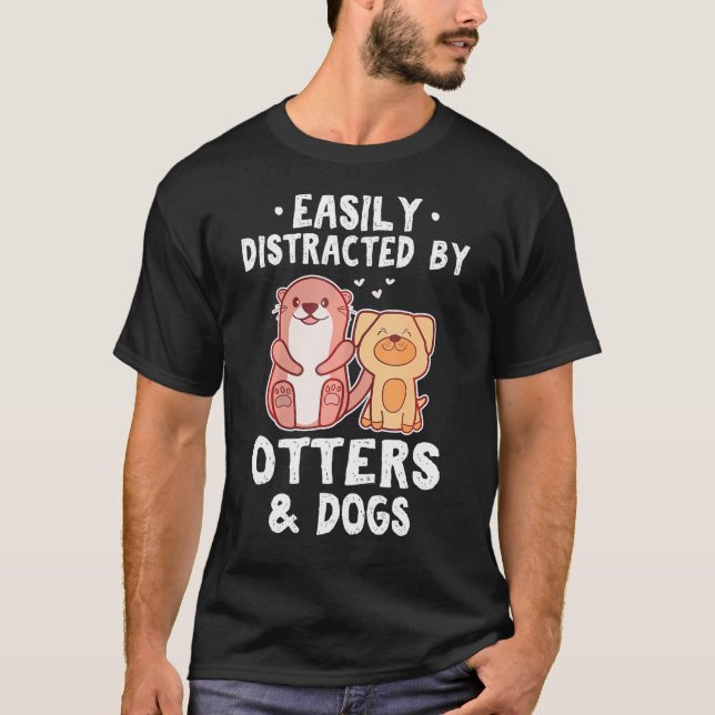 Camiseta Distraído Fácilmente Por Los Oterres Y Perros Dive (Anverso)