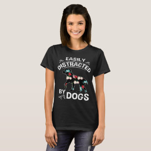 Camiseta distraído fácilmente por los perros