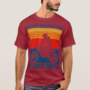 Camiseta Distraído Fácilmente Por Motocross Funny De Bicicl