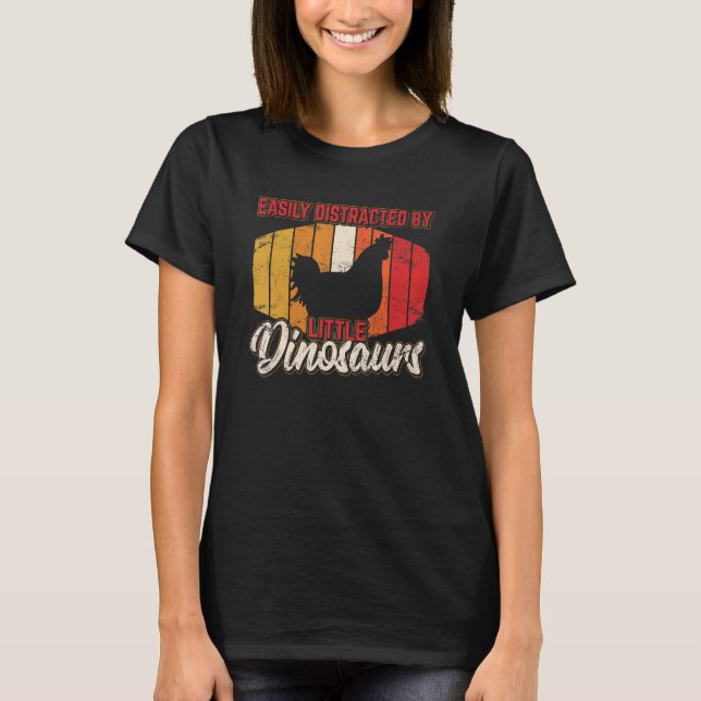 Camiseta Distraído Fácilmente Por Pequeños Dinosaurios Poll (Anverso)