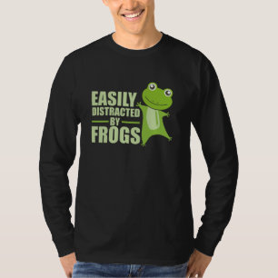 Camiseta Distraído Fácilmente Por Ranas Graciosas Ranas Ani