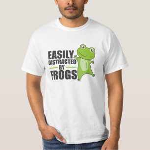 Camiseta Distraído Fácilmente Por Ranas Graciosas Ranas Ani