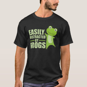 Camiseta Distraído Fácilmente Por Ranas Graciosas Ranas Ani