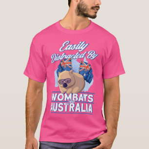 Camiseta Distraído Fácilmente Por Wombats Australia