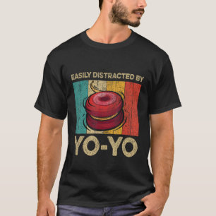 Camiseta Distraído Fácilmente Por Yoyo Funny Vintage Yoyo L