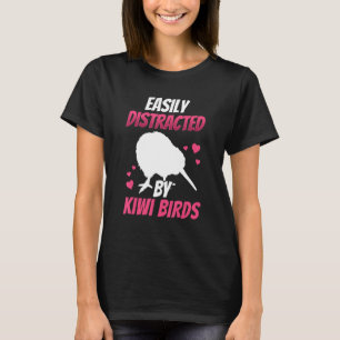 Camiseta Distraído por el pájaro kiwi Pájaro kiwi de Nueva 