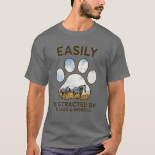 Camiseta Distraídos Fácilmente Por Perros Y Perros De Cabal