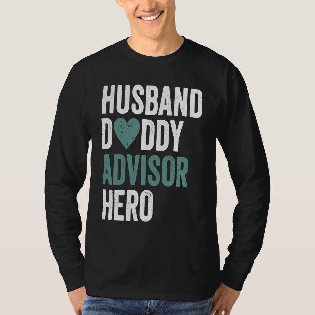 Camiseta Distressed Advisor  Husband Daddy Advisor Hero (Anverso)
