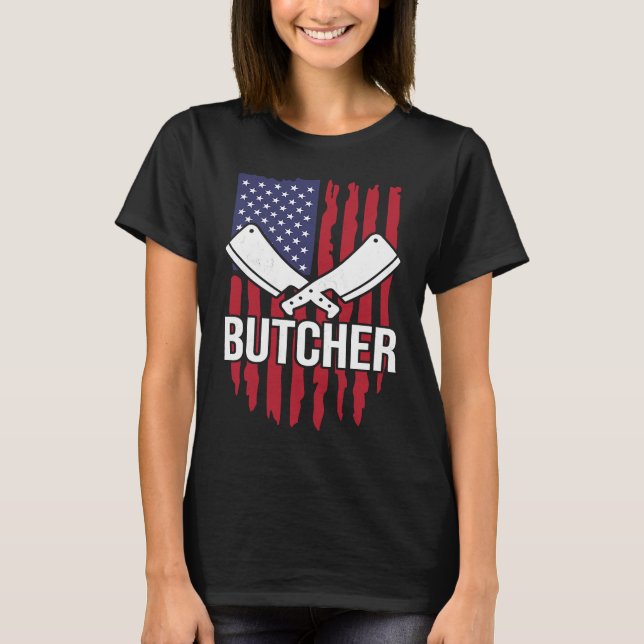 Camiseta Distressed American Flag Butcher Cleaver (Anverso)