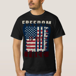 Camiseta Distressed American Flag Freedom Is Not Free