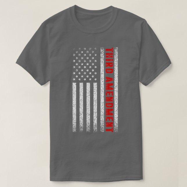 Camiseta Distressed American Flag Third Amendment  (Diseño del anverso)