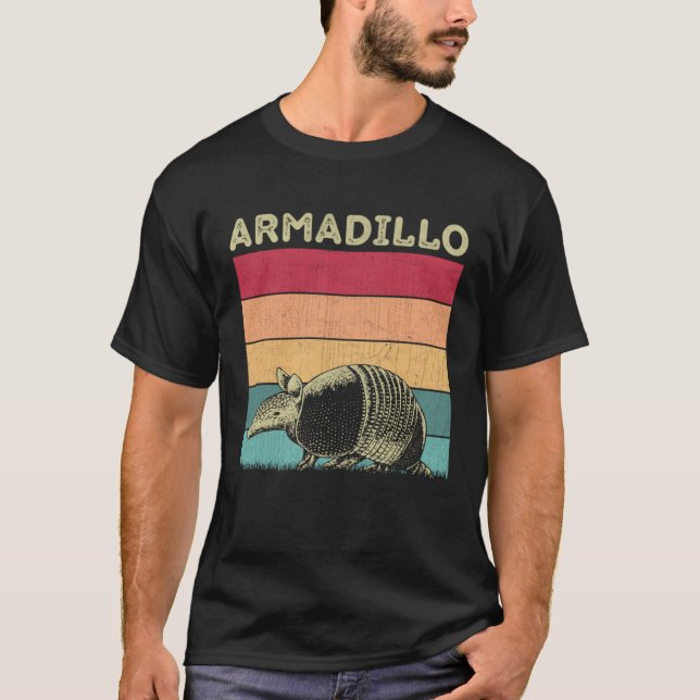 Camiseta Distressed Armadillo Lover Boys Girls Retro Style  (Anverso)