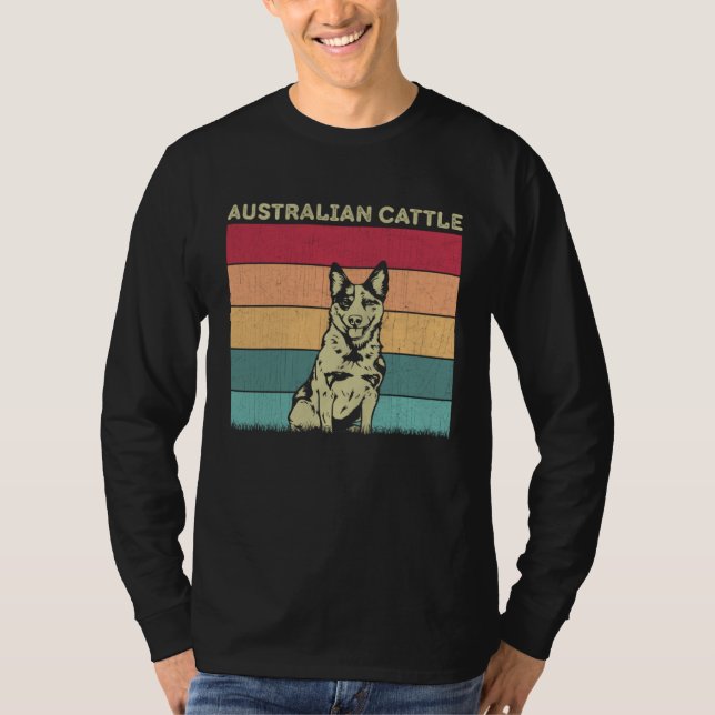 Camiseta Distressed Australian Cattle Dog  Boys Girls Retro (Anverso)