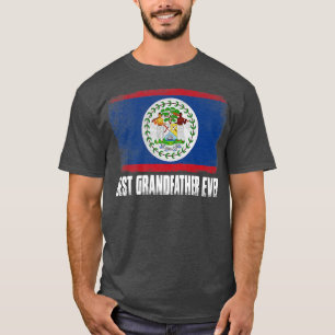 Camiseta Distressed Belize Flag Best Grandfather Ever Patri