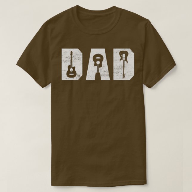 Camiseta Distressed Best Dad Ever Guitar Lover Guitarist183 (Diseño del anverso)