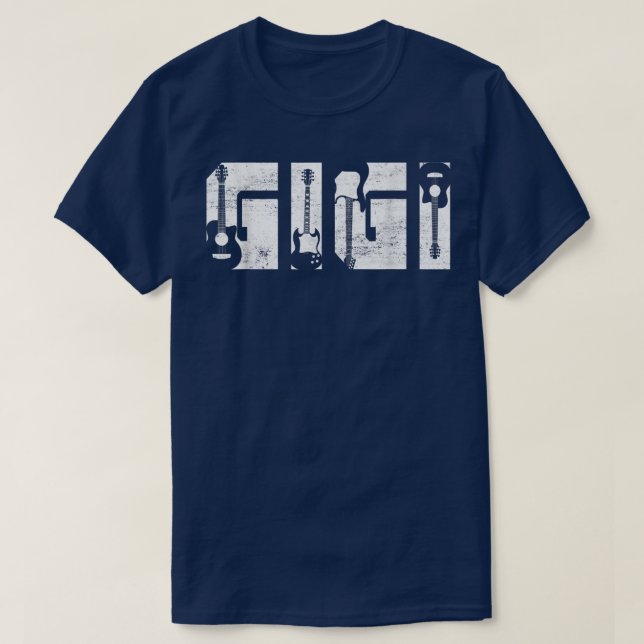 Camiseta Distressed Best Gigi Ever Guitar Lover Guitarist T (Diseño del anverso)