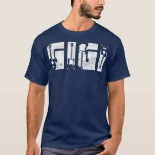 Camiseta Distressed Best Gigi Ever Guitar Lover Guitarist T