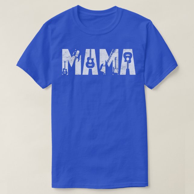 Camiseta Distressed Best Mama Ever Guitar Lover Guitarist T (Diseño del anverso)