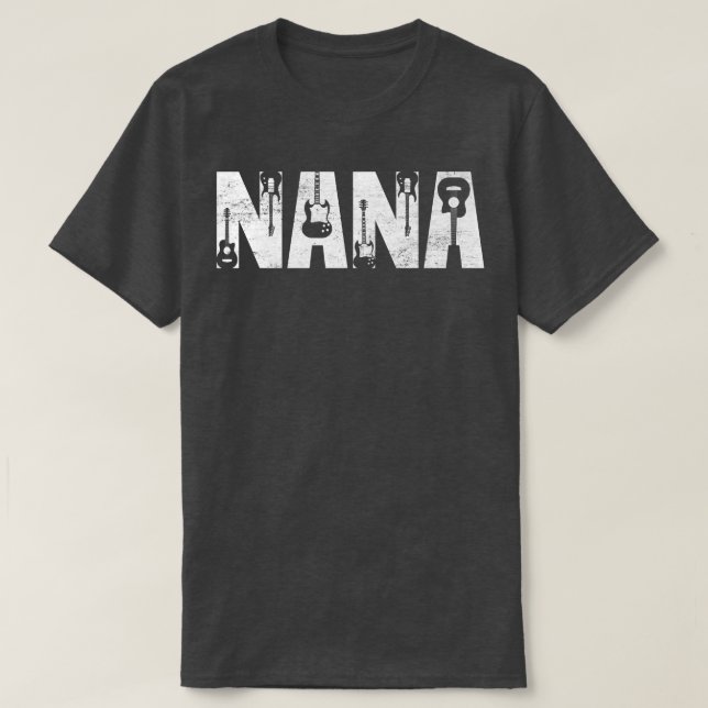 Camiseta Distressed Best Nana Ever Guitar Lover Guitarist22 (Diseño del anverso)