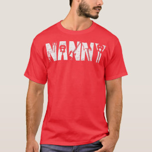 Camiseta Distressed Best Nanny Ever Guitar Lover Guitarist 