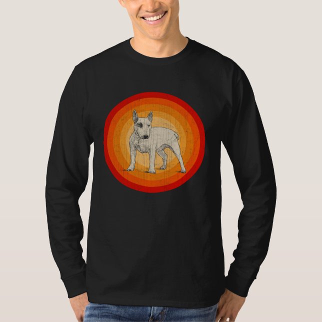 Camiseta Distressed Bull Terrier Dog  Retro Style (Anverso)